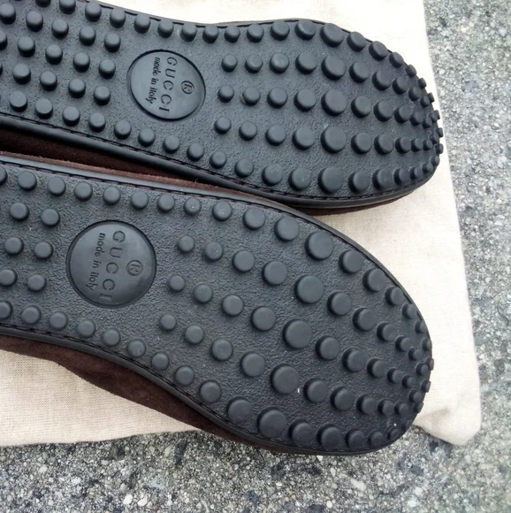 Gucci horsebit loafers brown suede drivers in very good condition - Picture 7 of 8